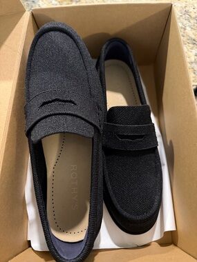 Rothy's Black Knit Penny Loafers